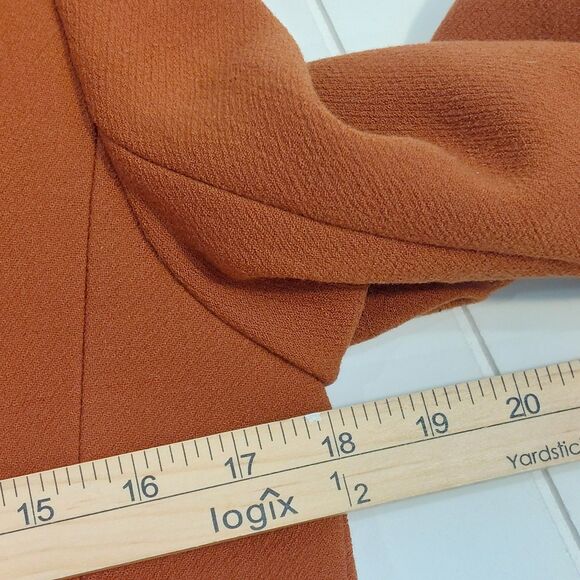 J Crew Double Cloth Wool Blend Double Breasted Coat Women's Size 4 Italy Pockets - Picture 12 of 15